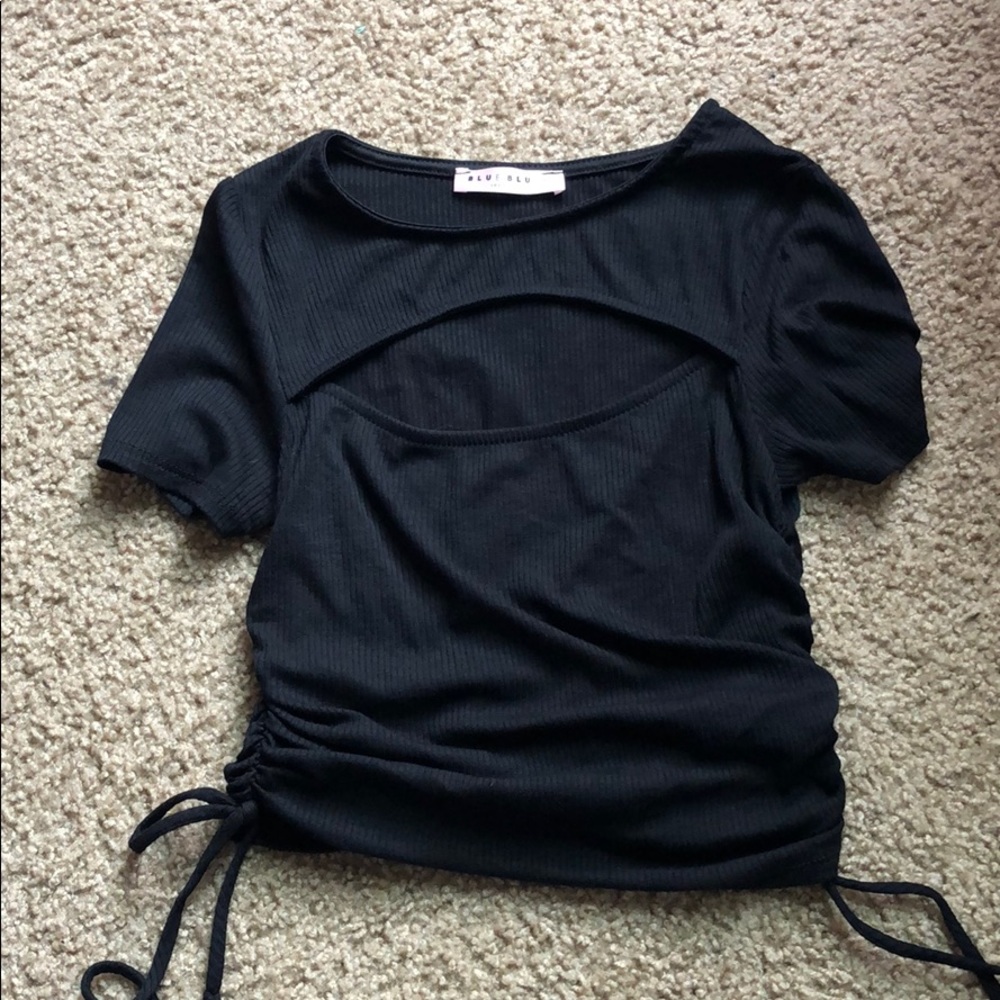 Shirt with slit in front